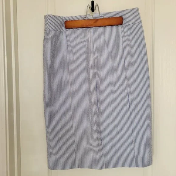 NWOT Lands's End Seersucker pencil skirt 4 - Picture 3 of 5